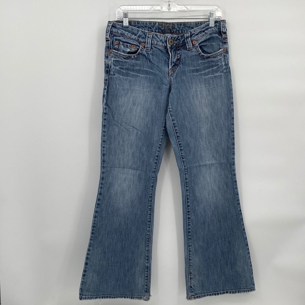 Silver Jeans Womens Stretch Mid Rise Bootcut Aiko Denim Jeans Blue Size 30x29 32